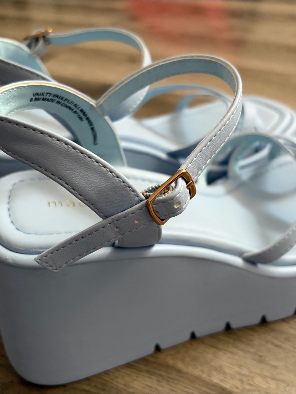 Madden Girl Light Blue Platform Slingback Sandals - Picture 2 of 11
